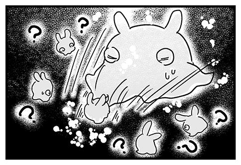 大きな手の主はリップるんのお母さん、リップるんの顔が不思議で触りまくります